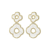 Statement Oorbellen | White Flowers